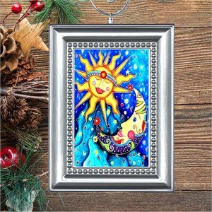 Celestial Sun Moon And Stars‎ Christmas Tree Ornament